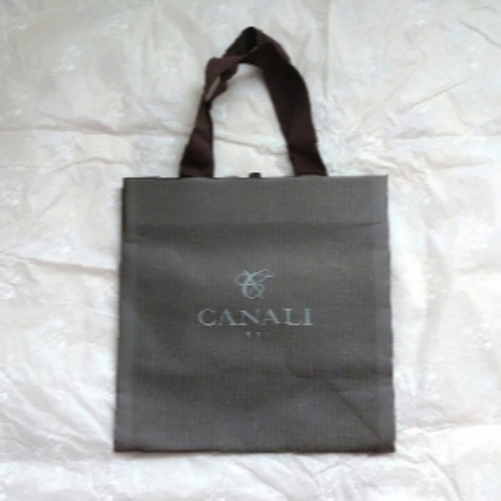 CANALI Small brown paper shopping gift bag